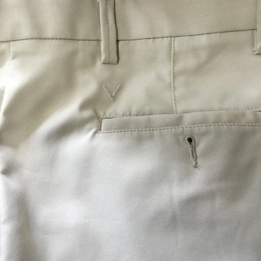 Callaway Golf Pants Mens 40x30 Beige Chino Performance Flat Front Chino Trousers